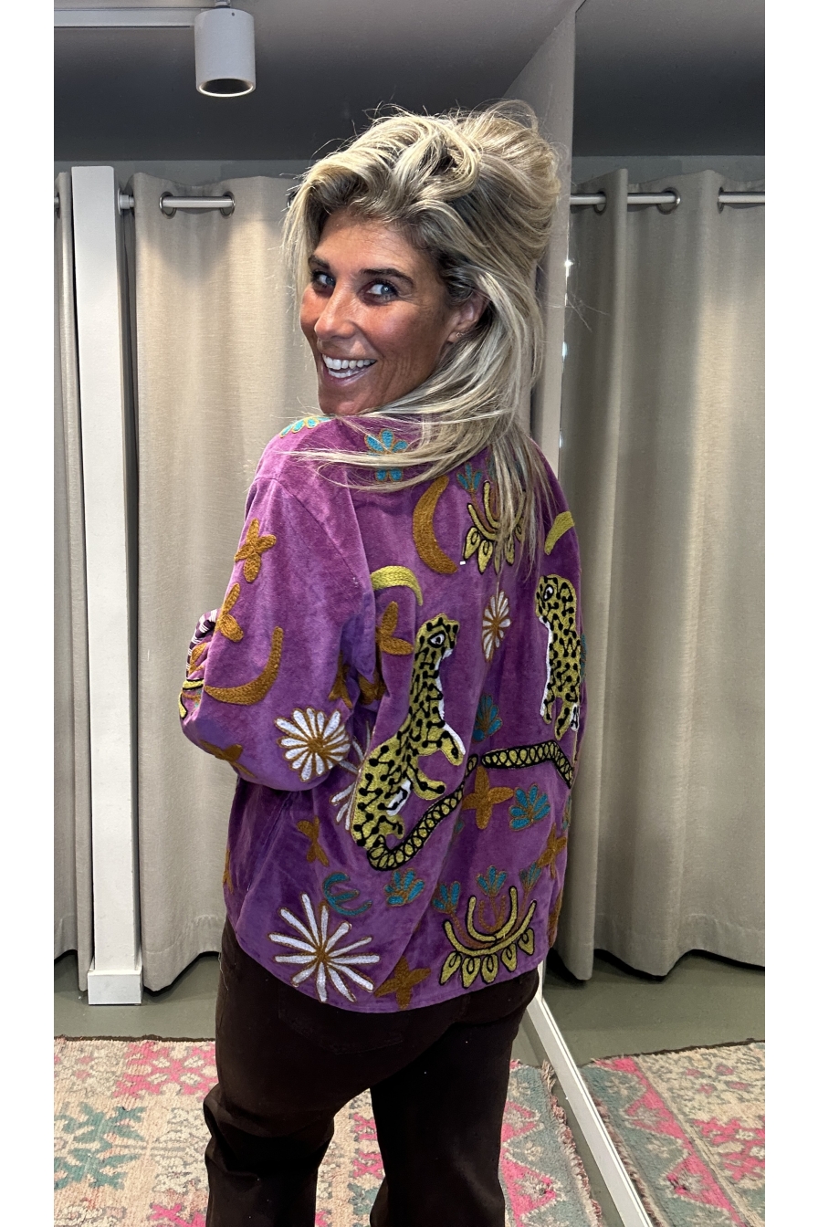 Jacket Velvet Paars