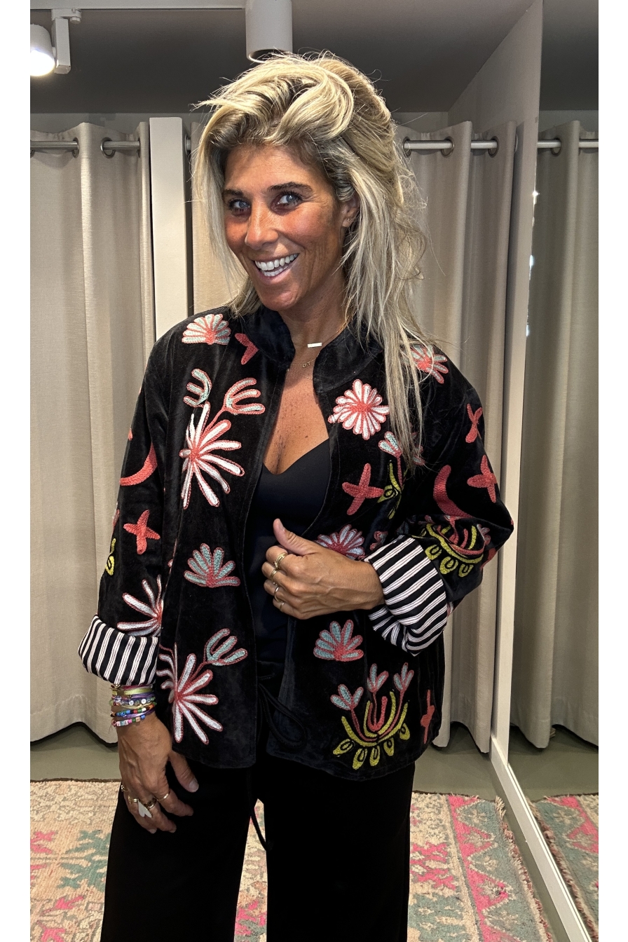 Jacket Velvet Zwart