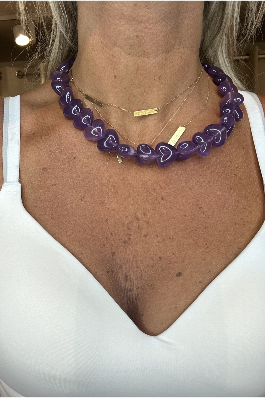 Ketting Hartje Paars