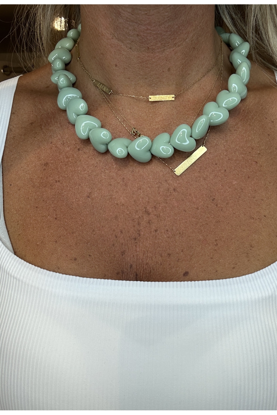 Ketting Hartje Turquoise