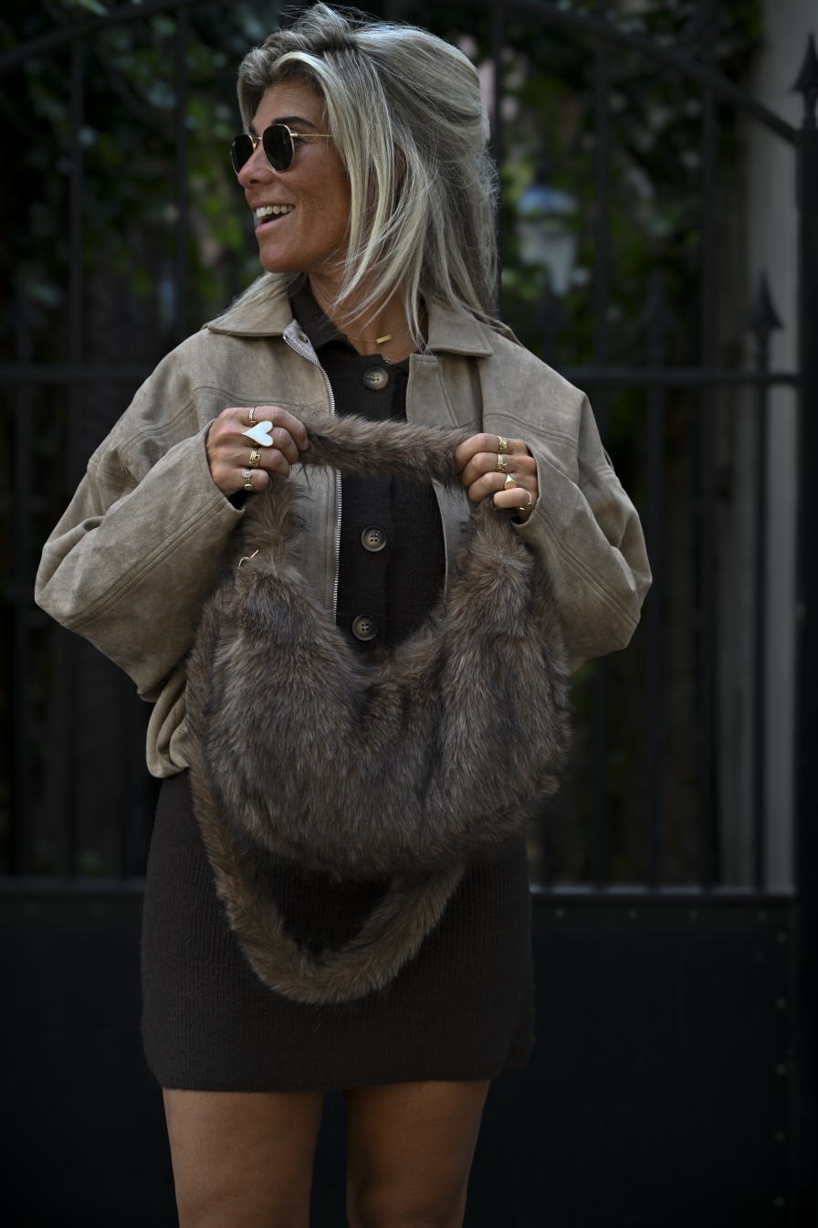 Bag Fake-Fur Fiq Bruin