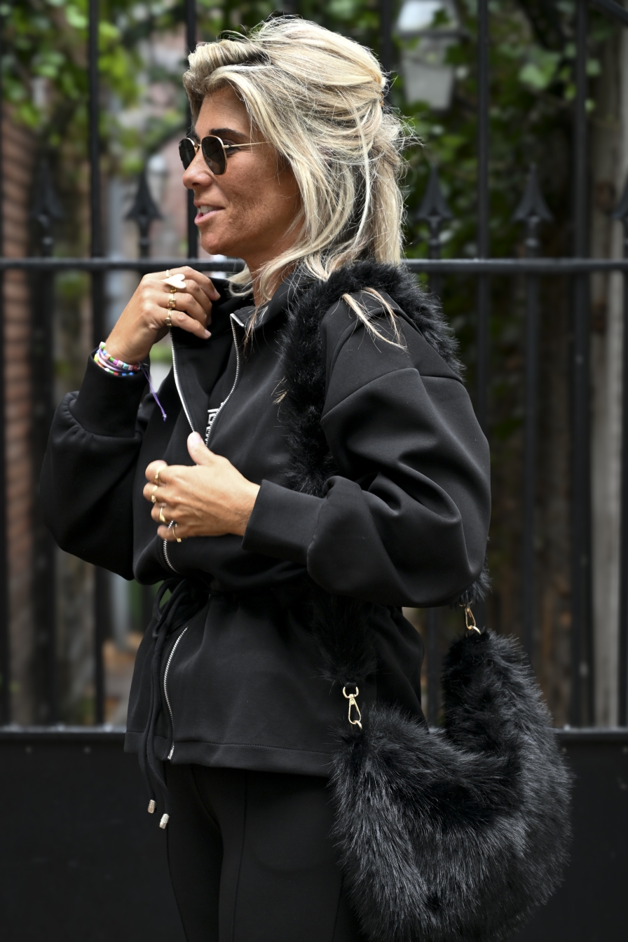Bag Fake-Fur Fiq Zwart