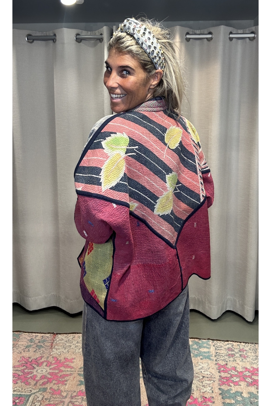 Jacket Revers Beige Paars