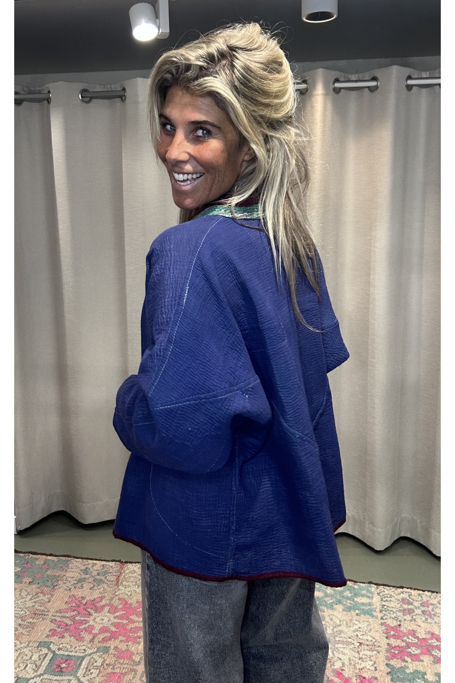 Jacket Revers Groen Paars