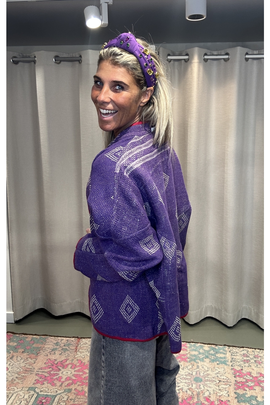 Jacket Revers Turquoise Paars