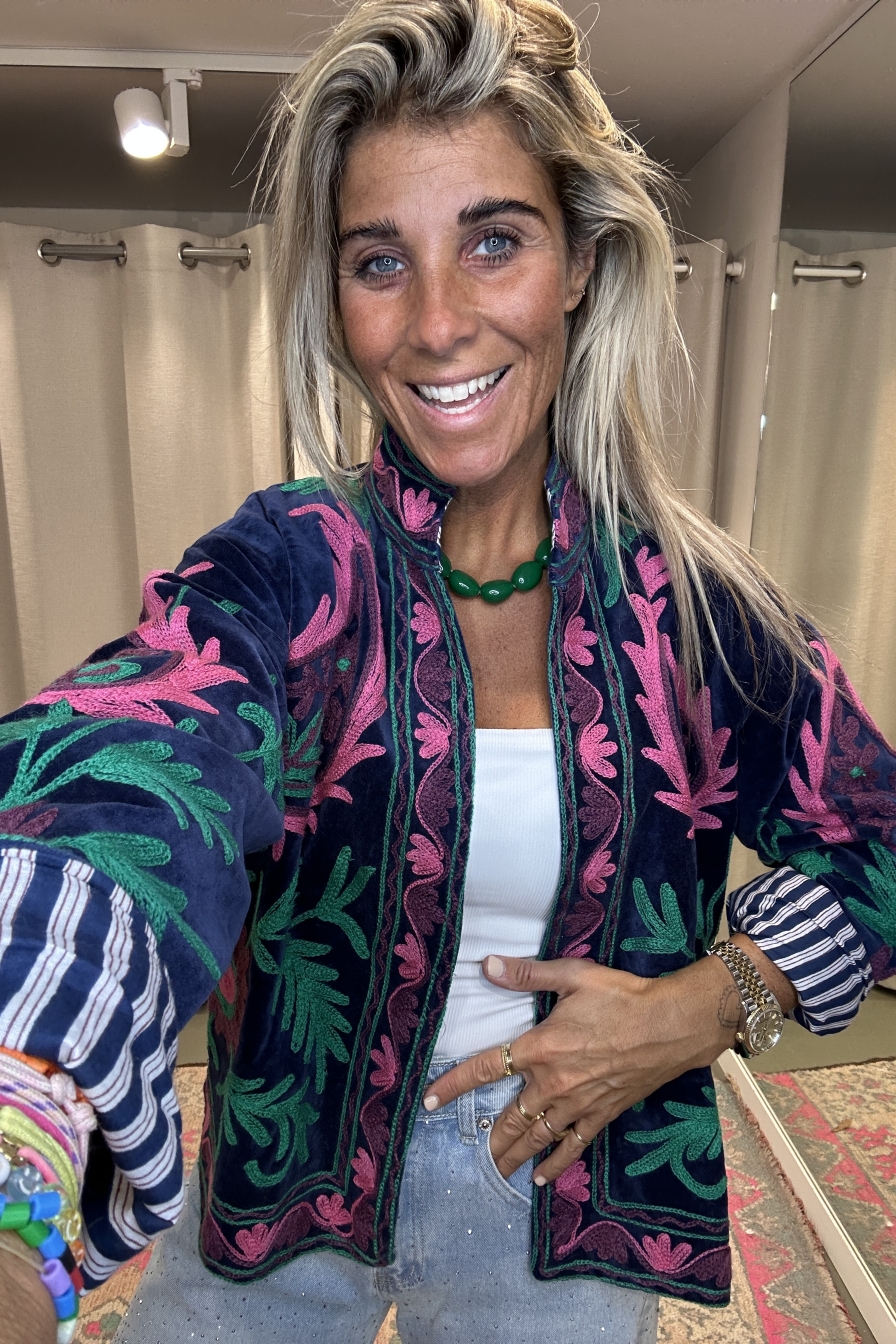 Jacket Velvet Donkerblauw