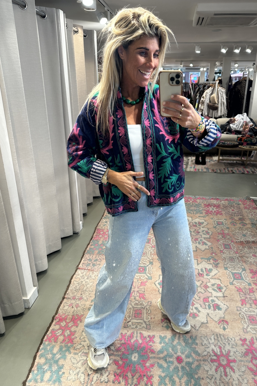 Jacket Velvet Donkerblauw