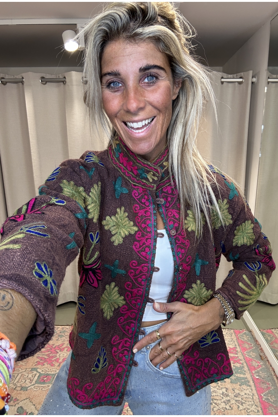 Jacket Joy Bruin - Geel