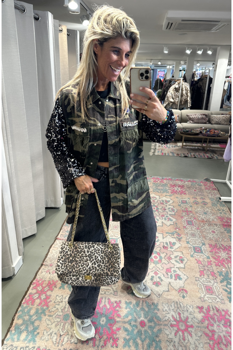 Sparkling Army Blouse