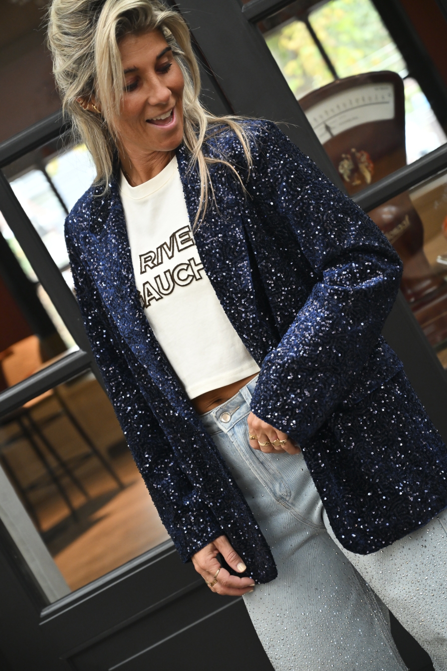Blazer Jupiter Navy Blauw