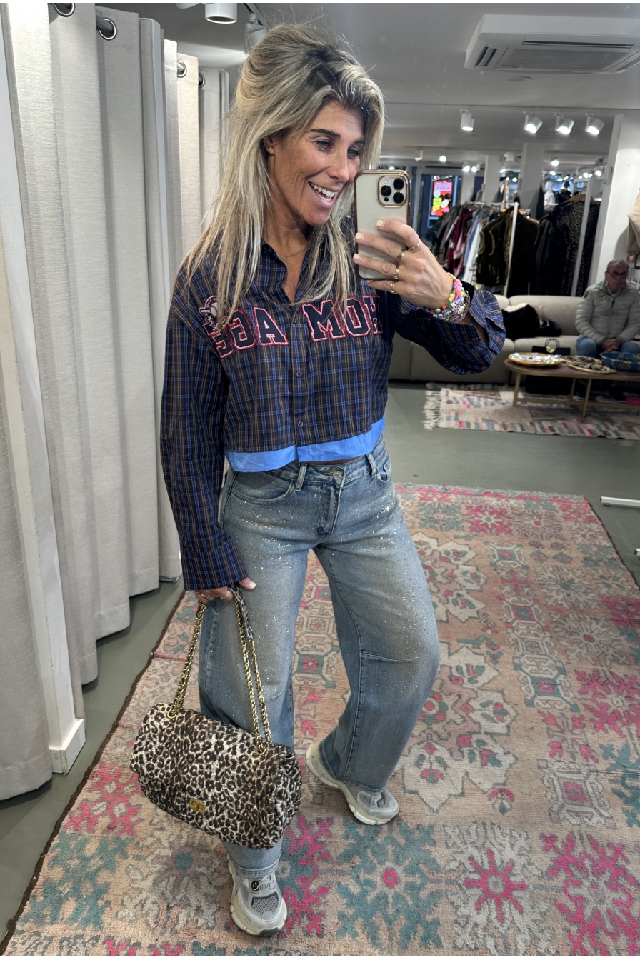 Cropped Blouse Homage Blauw