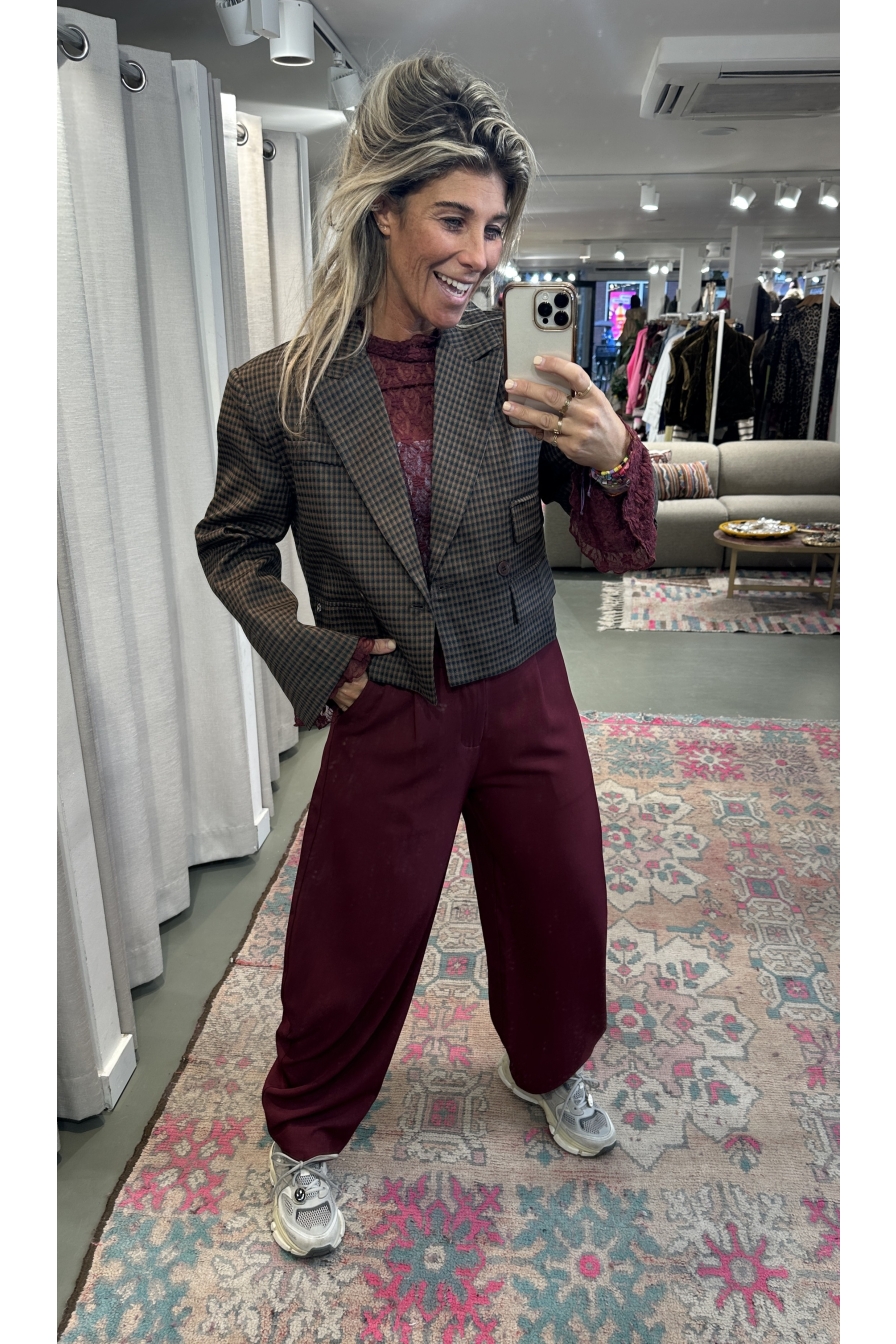 Barrel Pantalon Bordeaux