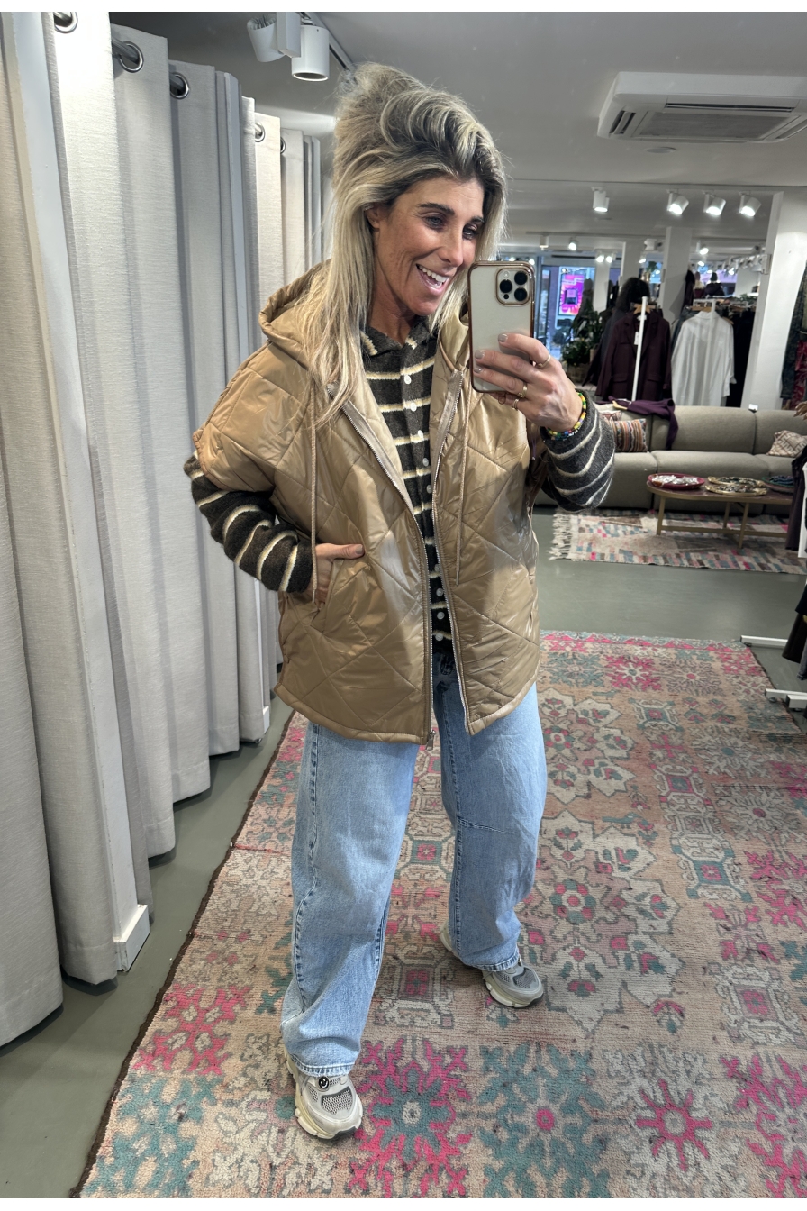 Hoody Bodywarmer Beige