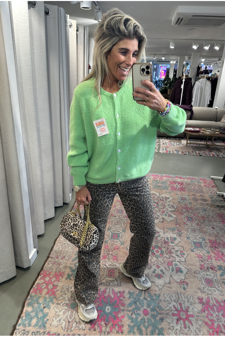 Smiley Vest Groen Alpaca