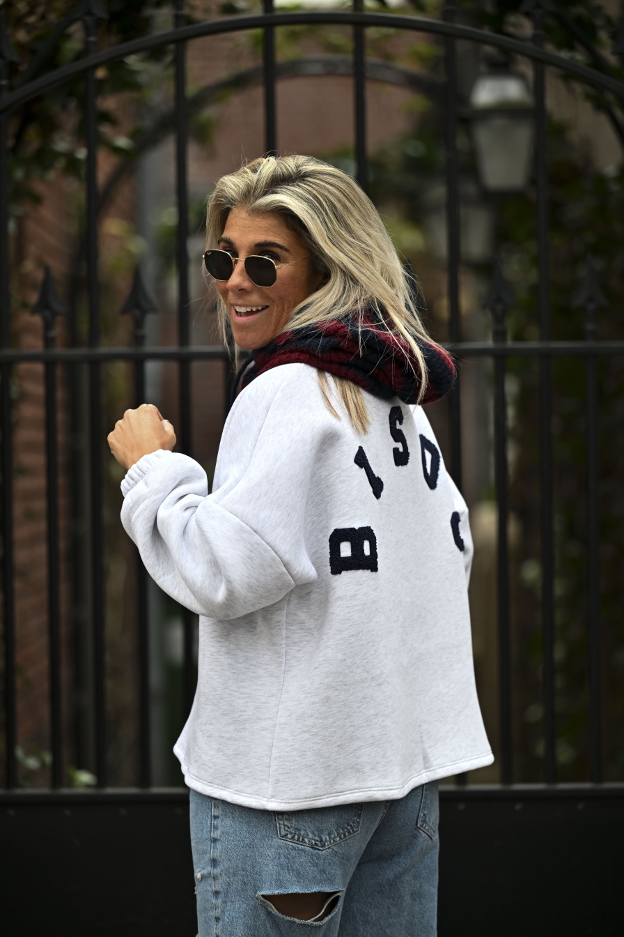 Sweater Bisou Grijs - Blauw