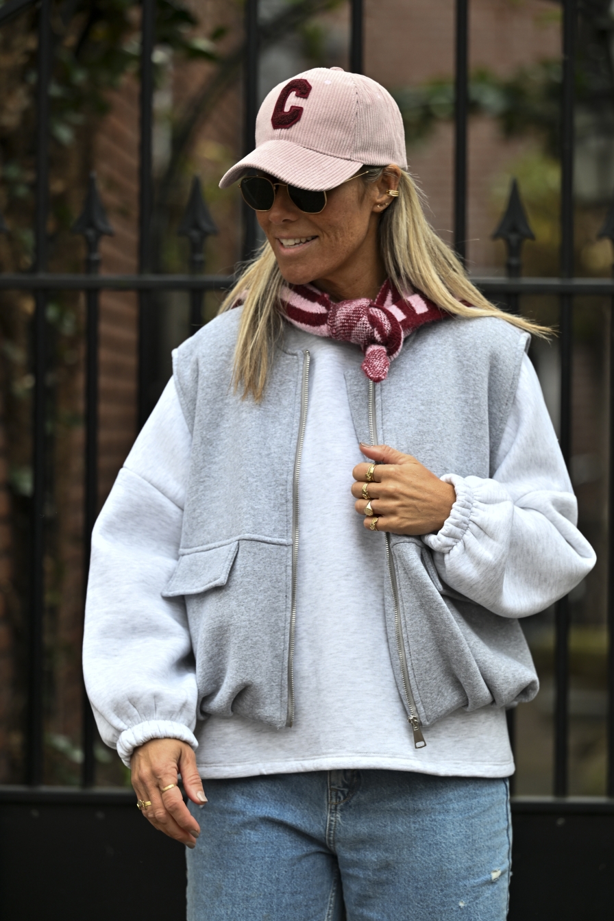 Gestreepte Sjaal Bordeaux - Roze