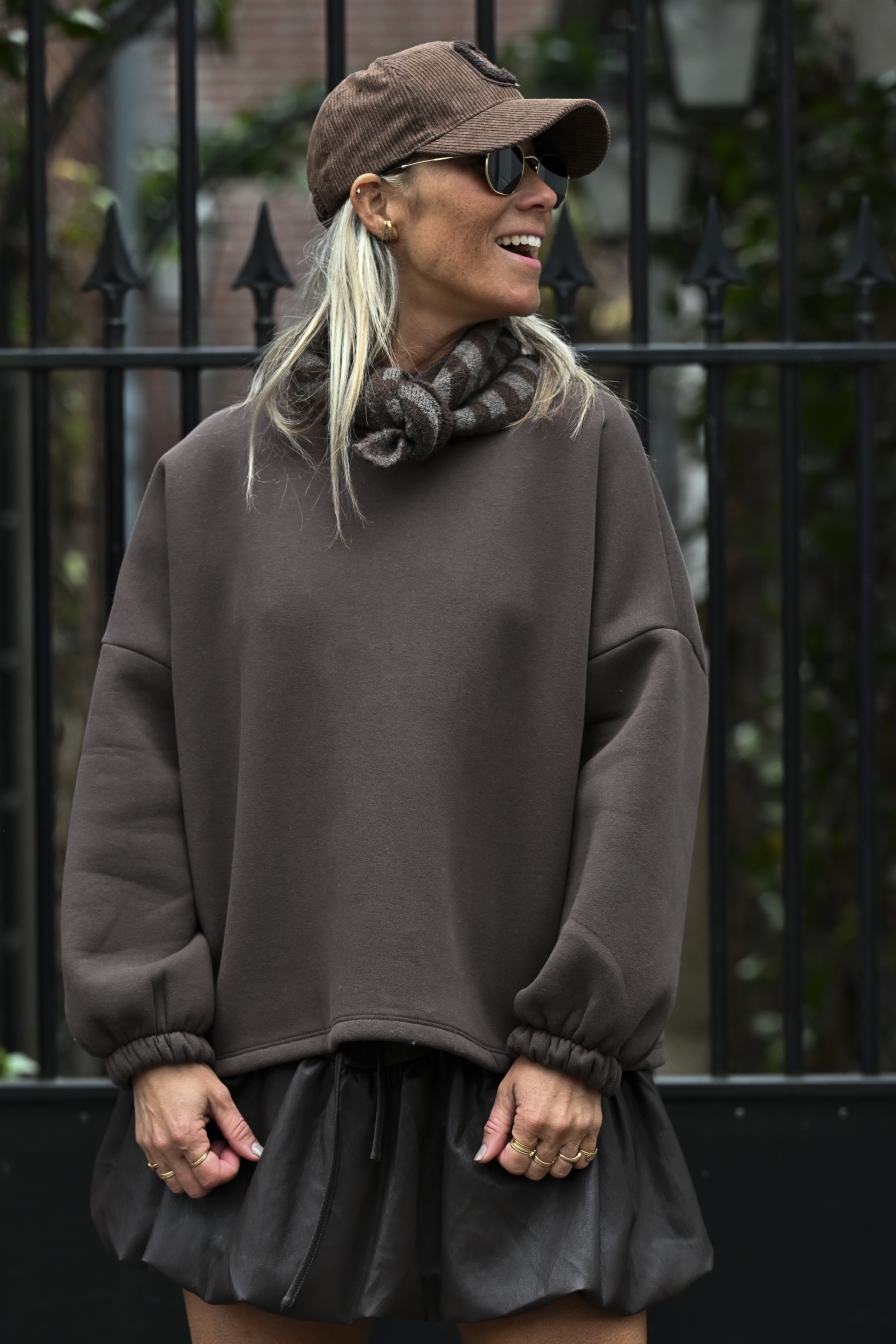 Gestreepte Sjaal Grijs - Bruin