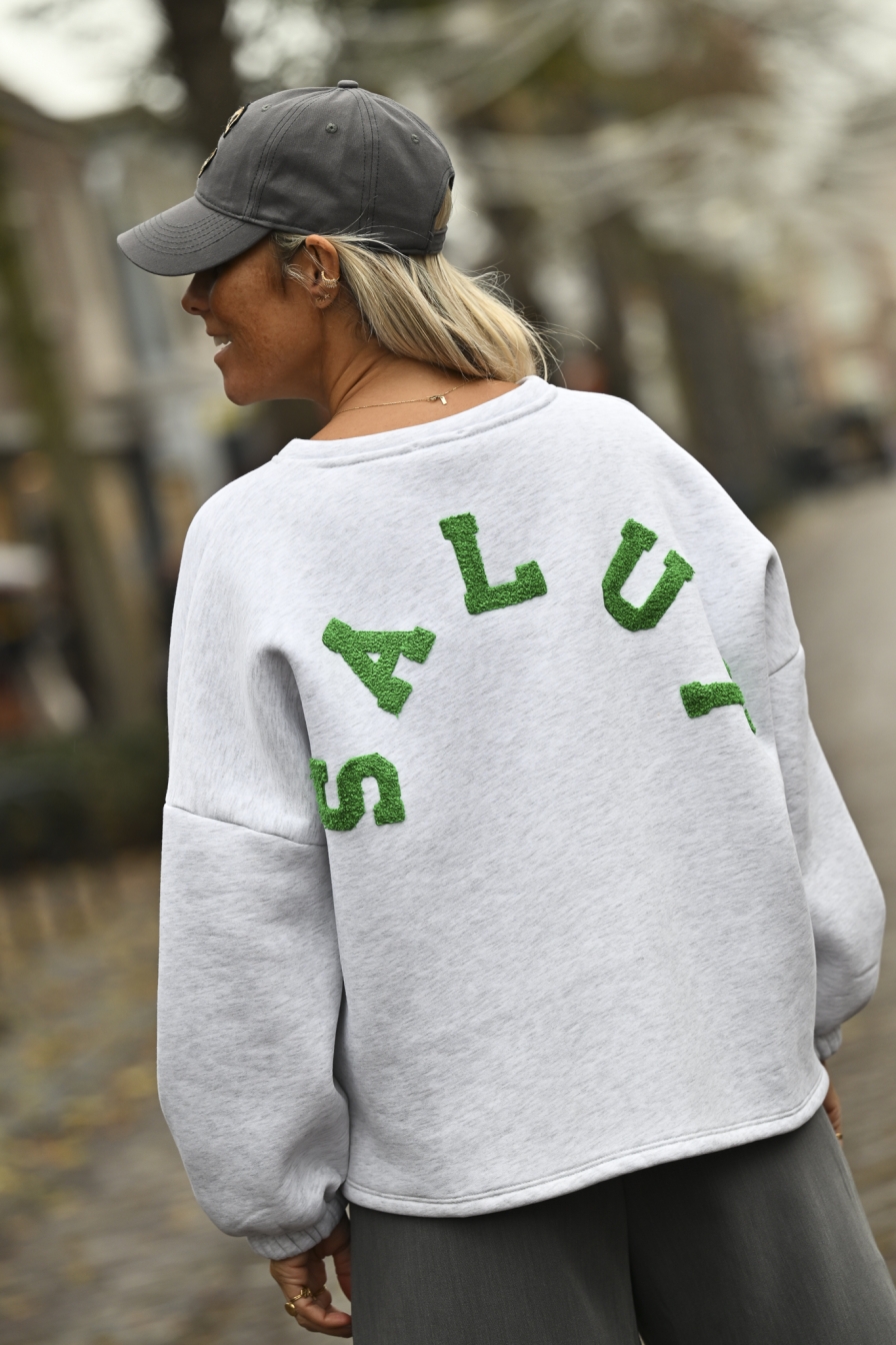 Sweater Salut Grijs - Groen