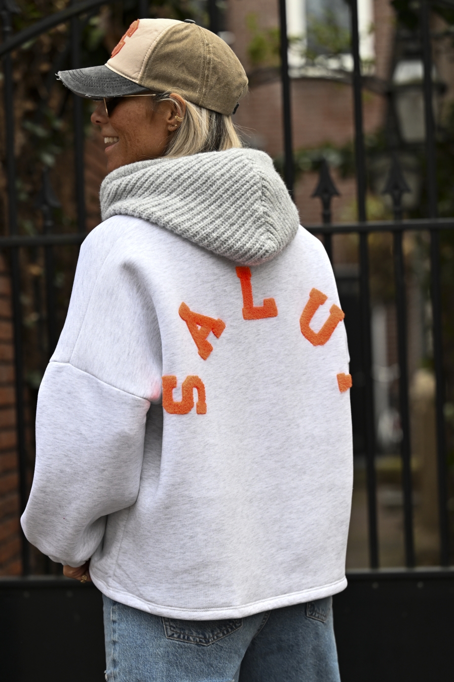 Sweater Salut Grijs - Oranje