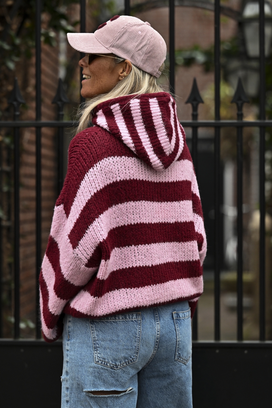 Striped Vest Mimi Roze - Bordeaux