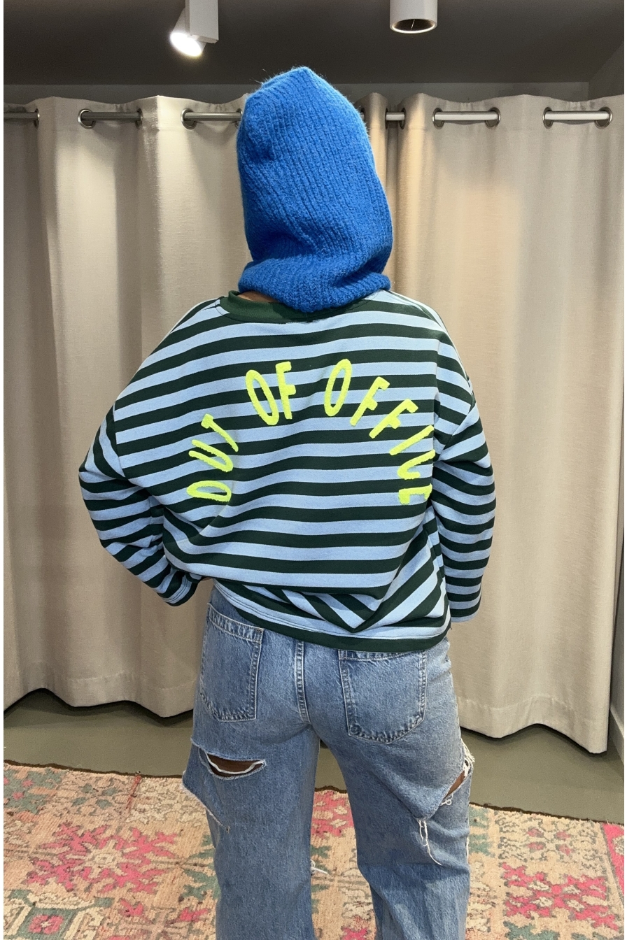 Sweater OUT OF OFFICE Groen