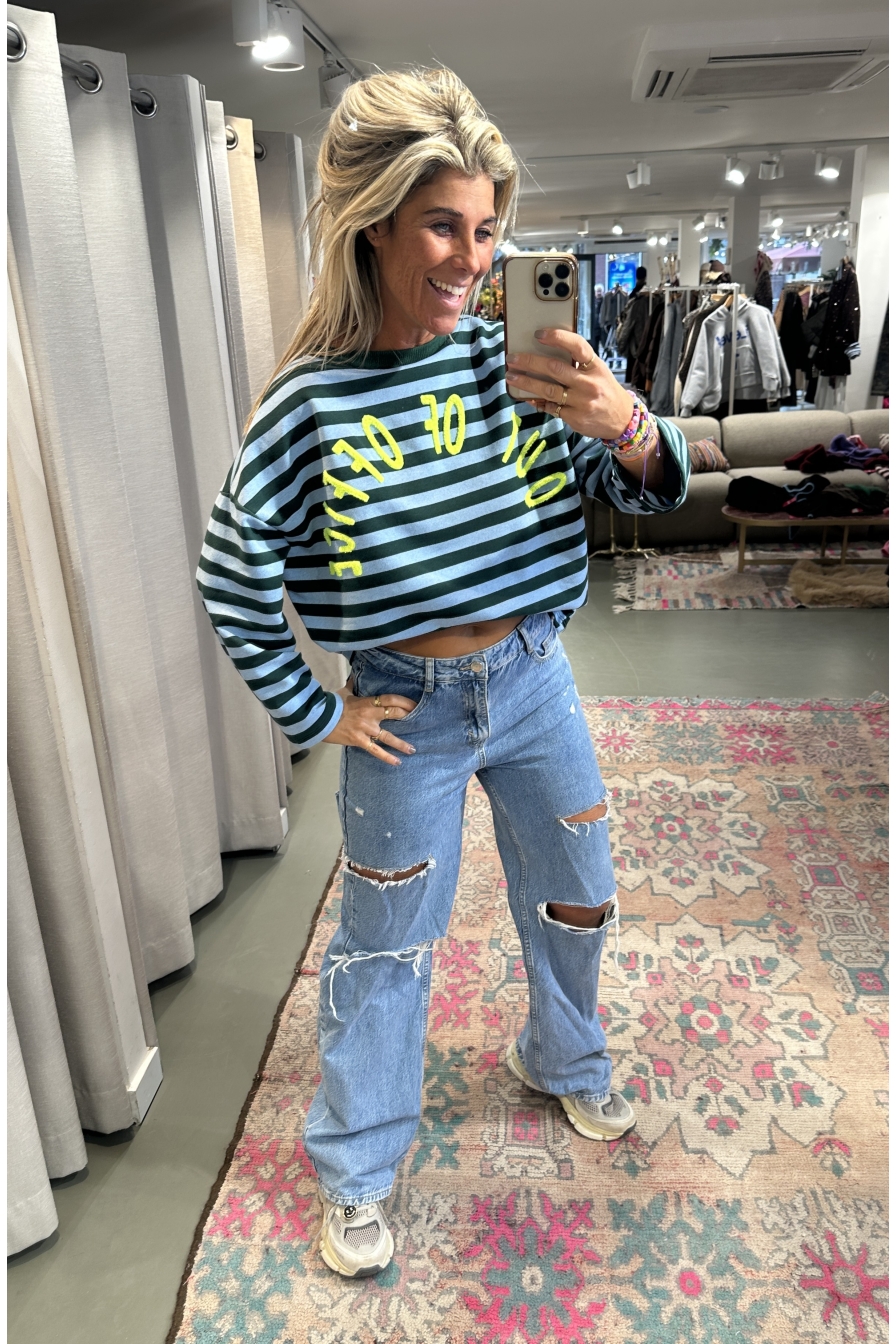 Sweater OUT OF OFFICE Groen