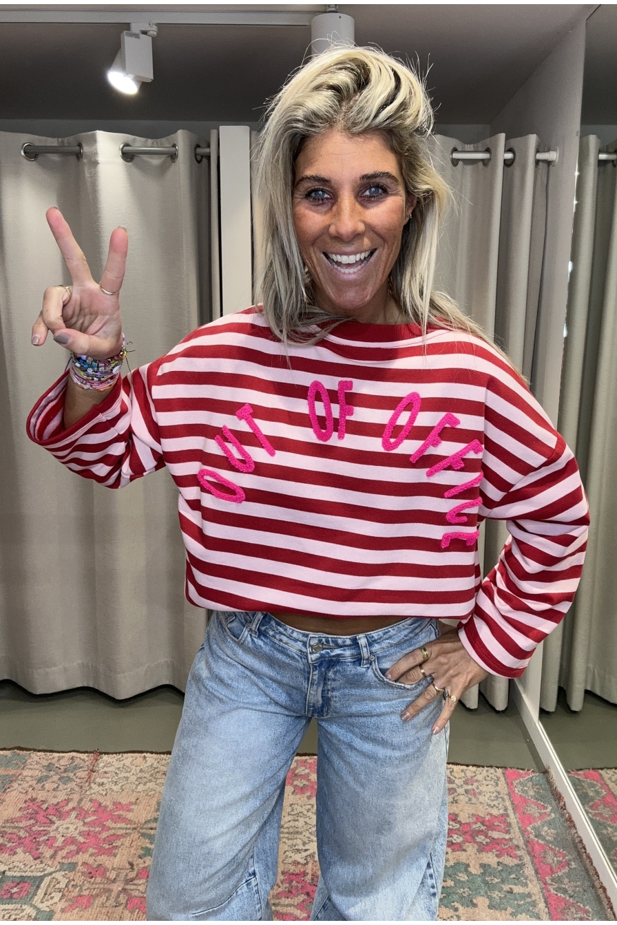 Sweater OUT OF OFFICE Roze