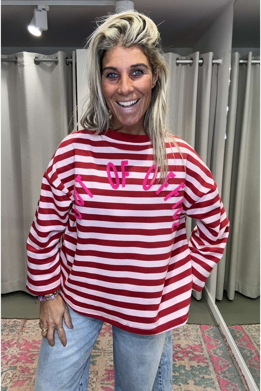 Sweater OUT OF OFFICE Roze