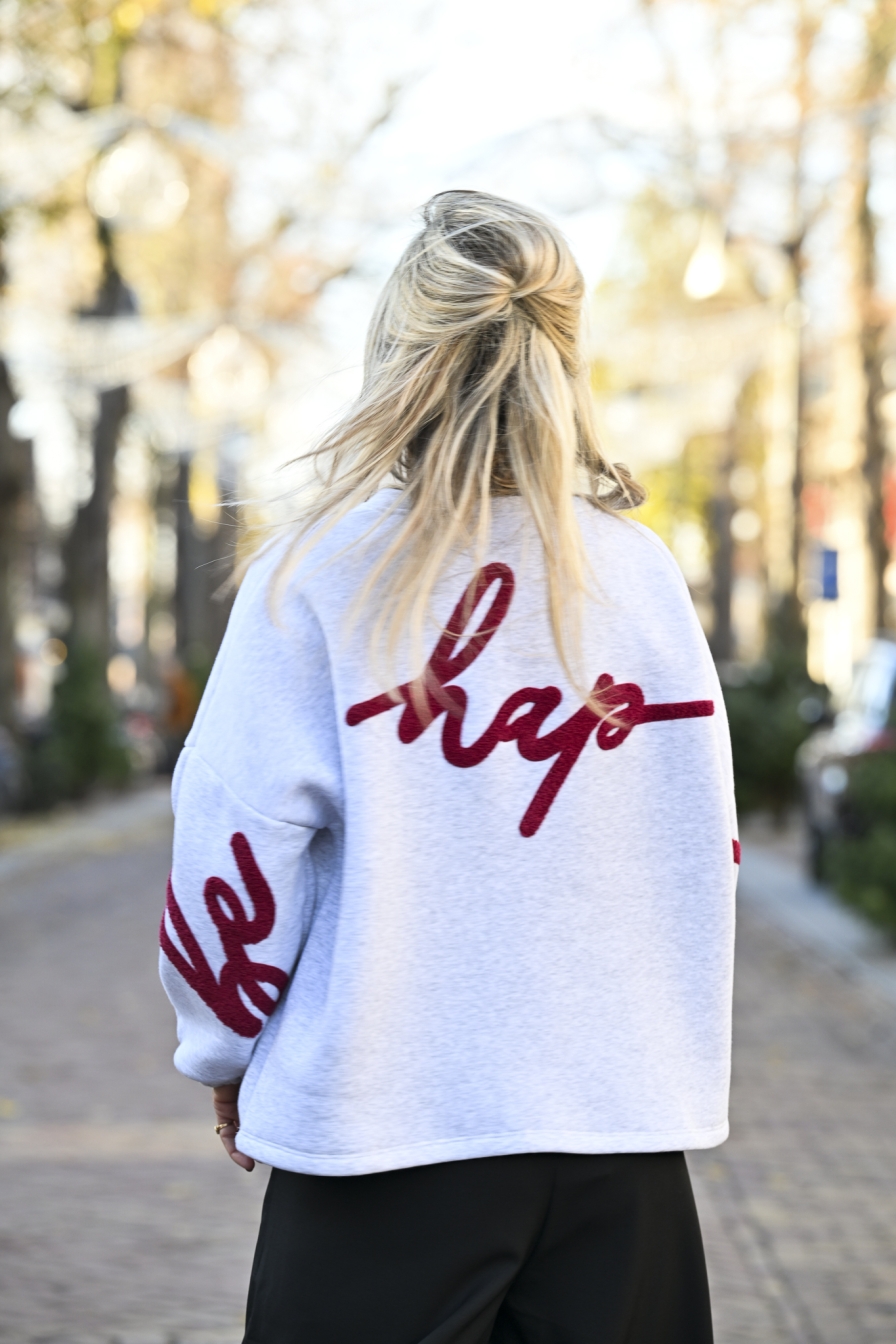 Sweater Be Happy Bordeaux