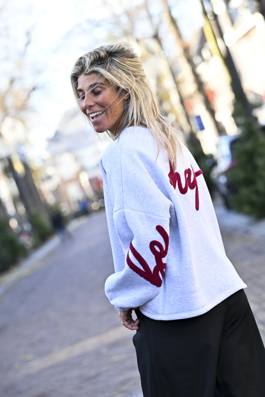 Sweater Be Happy Bordeaux