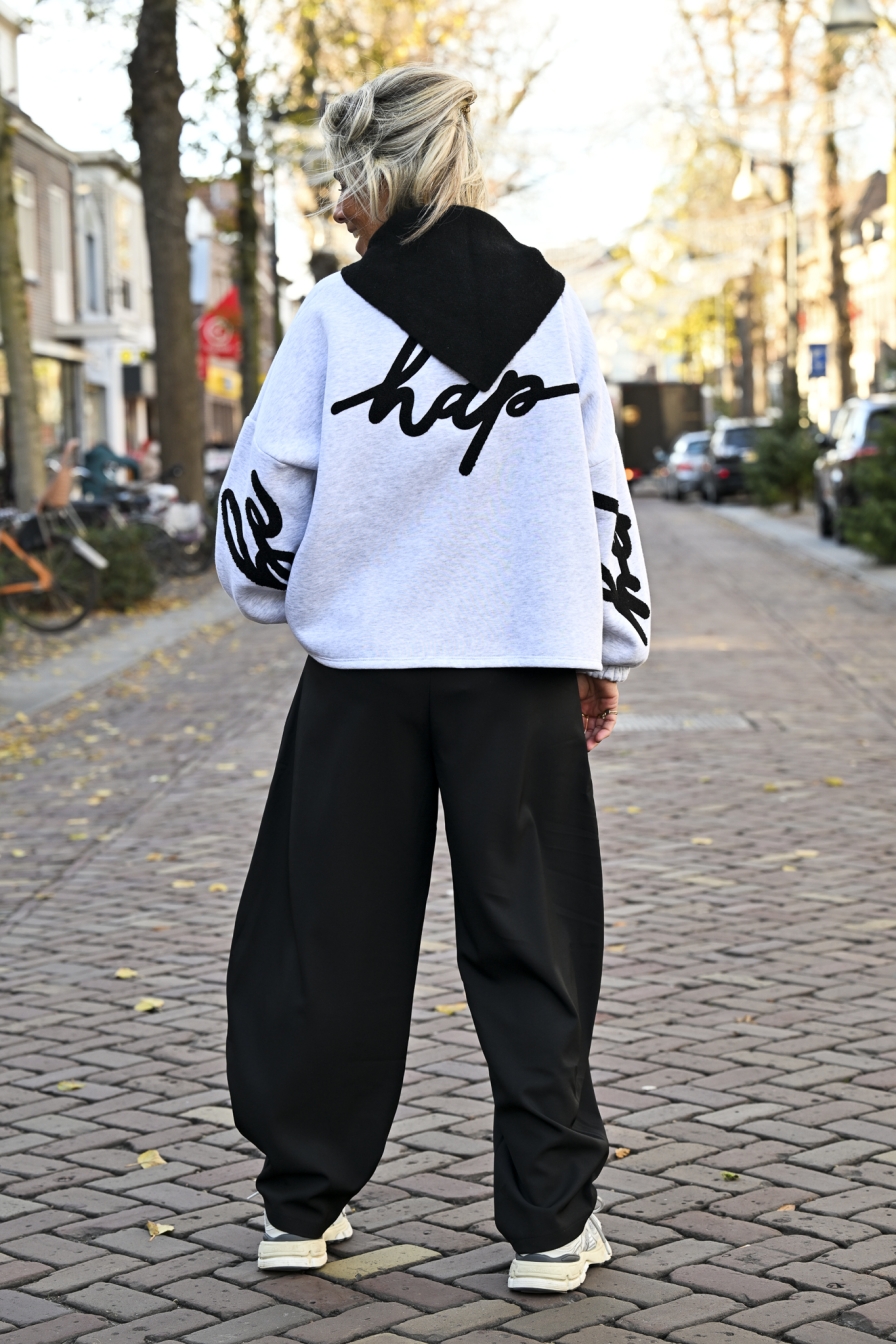 Sweater Be Happy Zwart