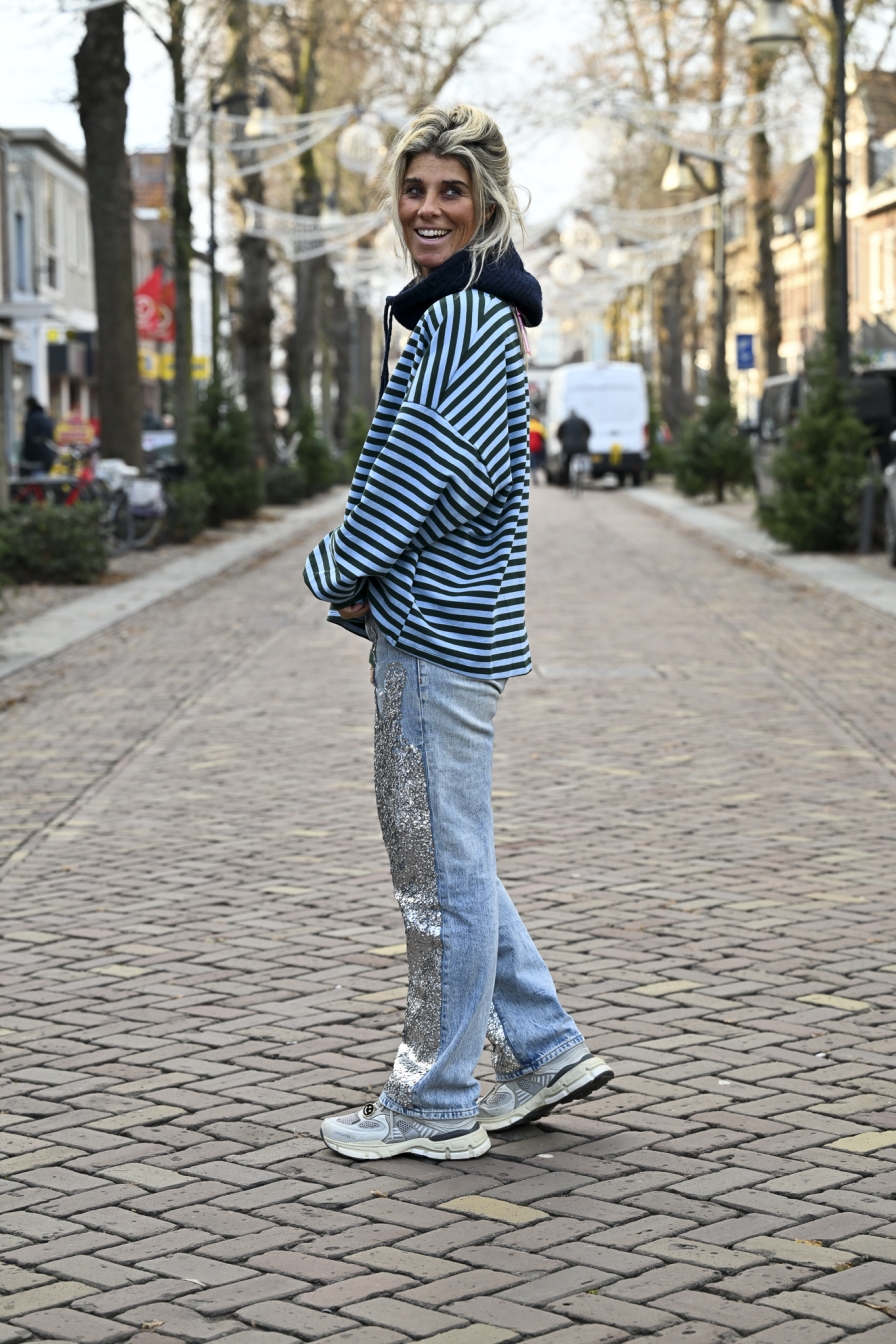 Oversized Sweater Groen-Blauw