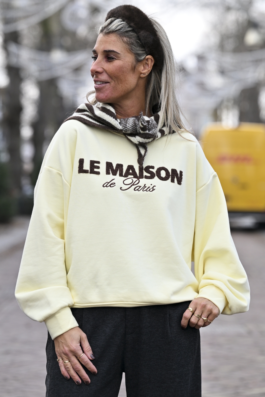 Maison Sweater Zacht Geel
