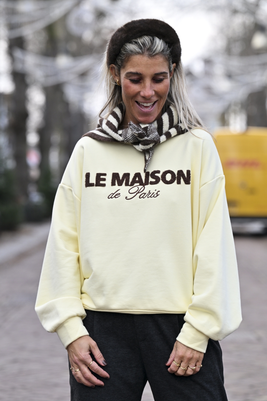 Maison Sweater Zacht Geel