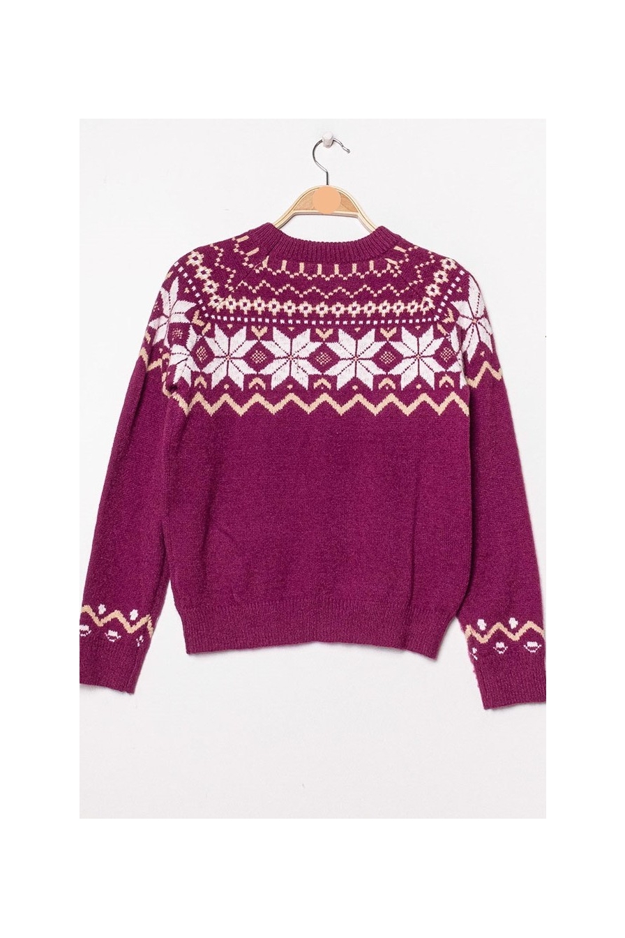 Kerst Trui 2025 Paars/Aubergine