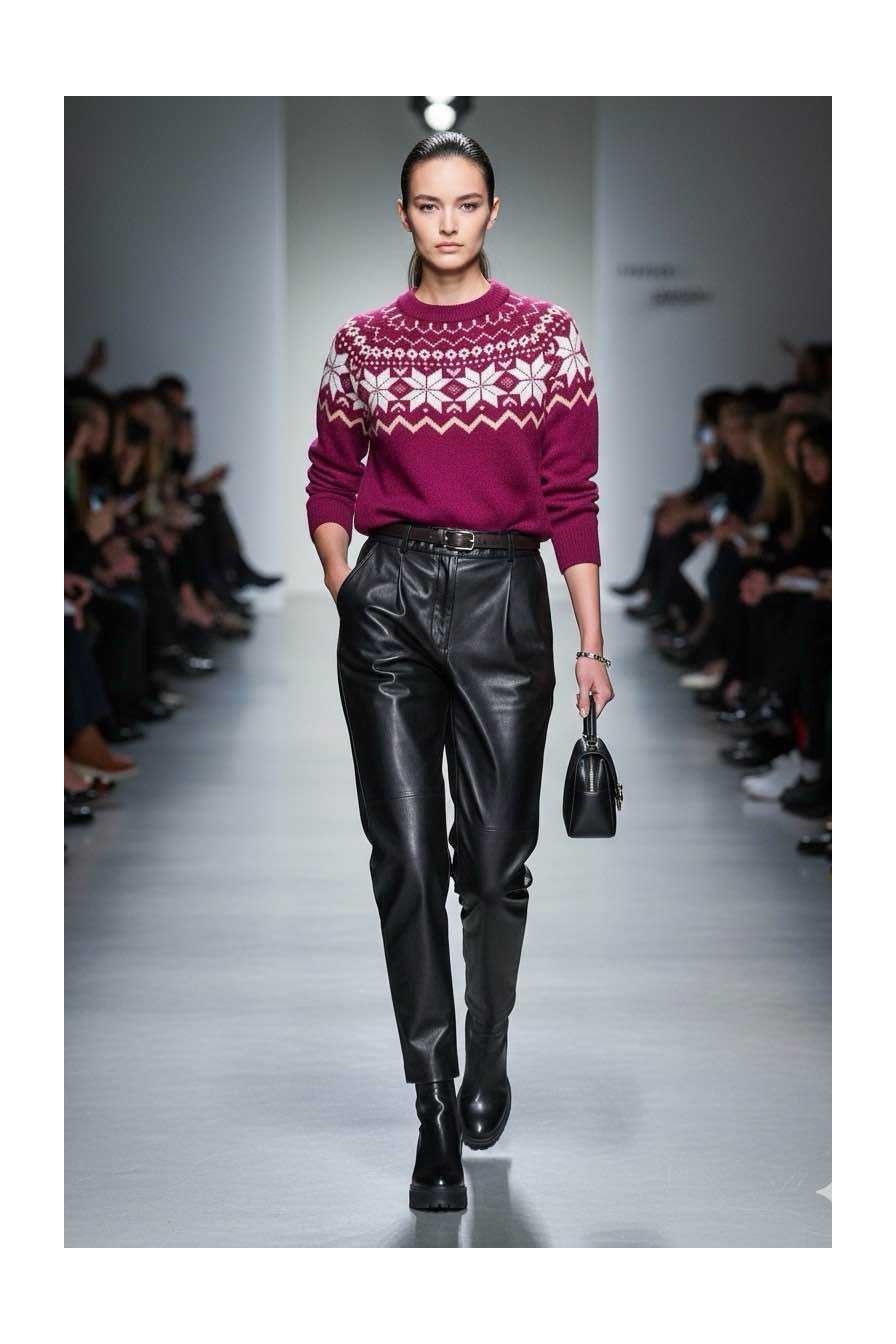 Kerst Trui 2025 Paars/Aubergine