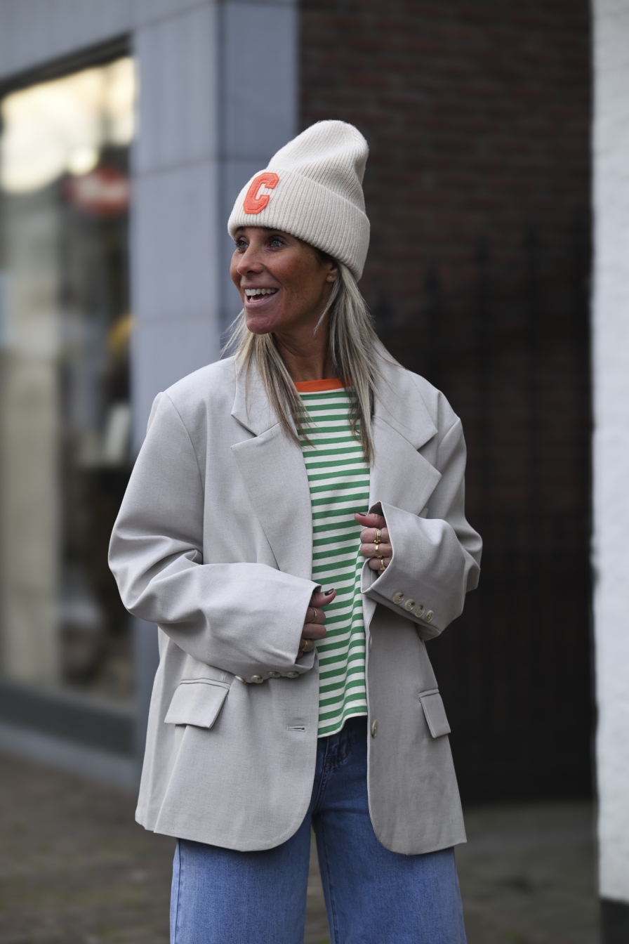 Sweater Kaat Groen-Beige