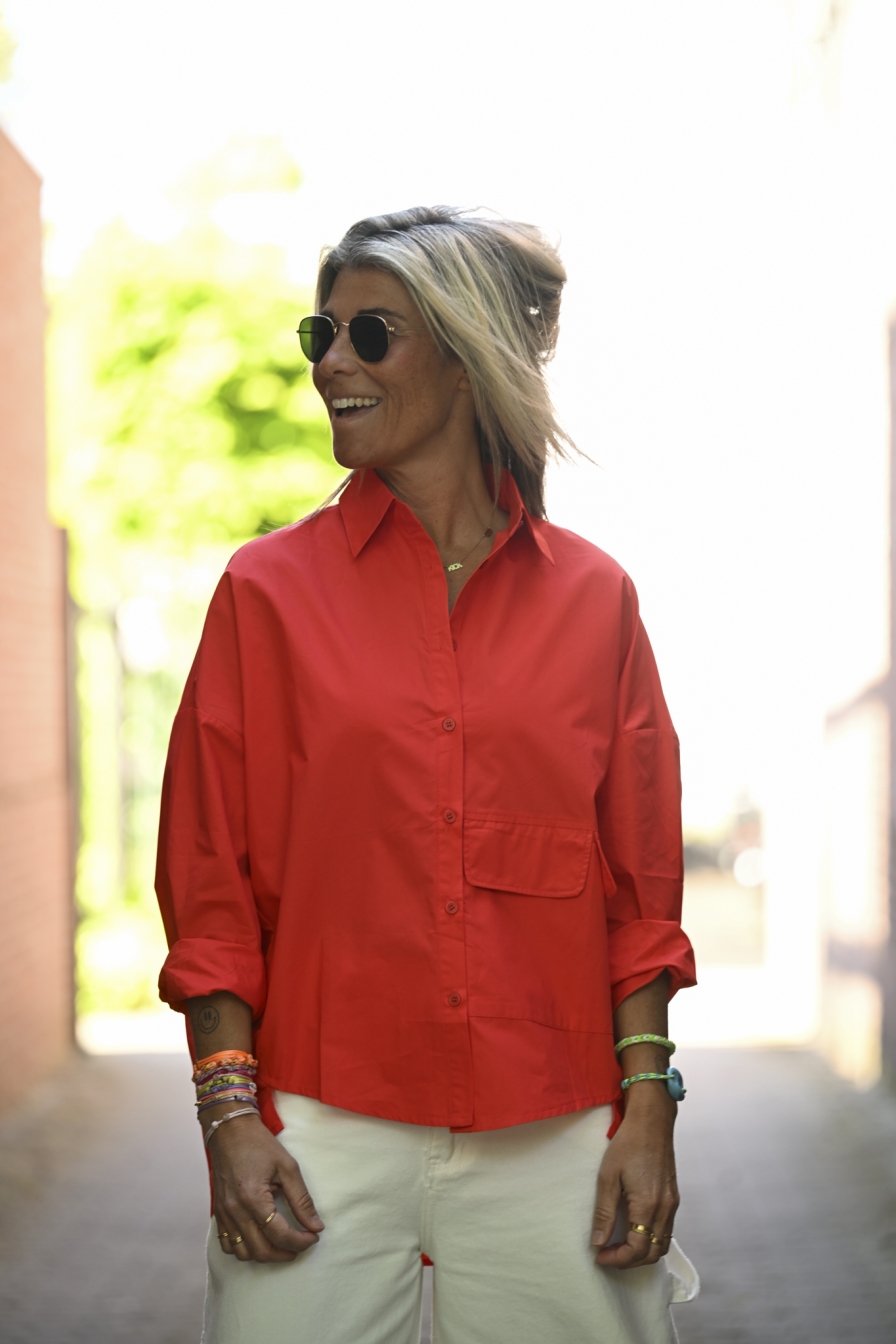 Blouse Essy Rood-Koraal