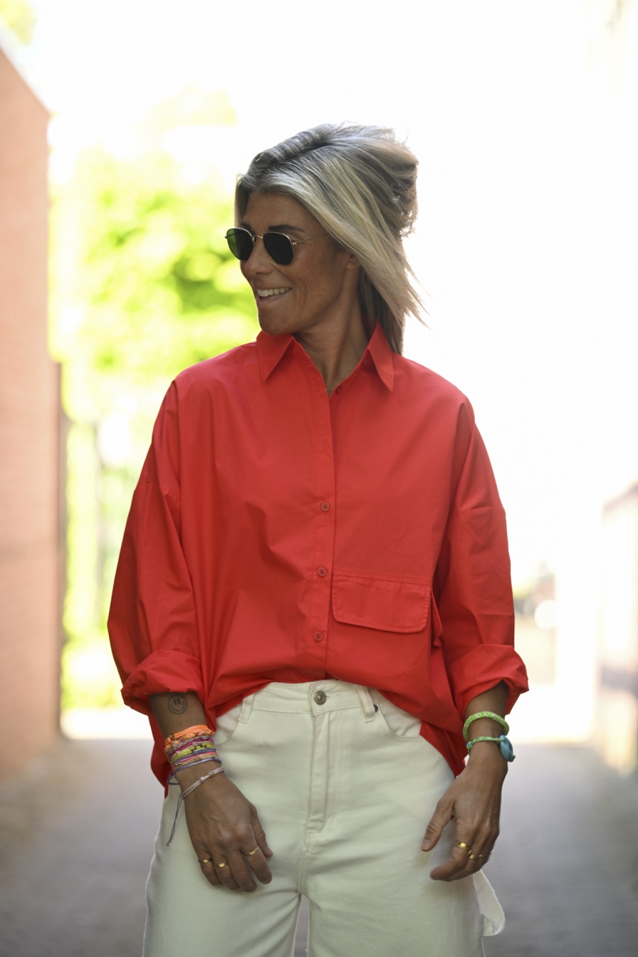 Blouse Essy Rood-Koraal