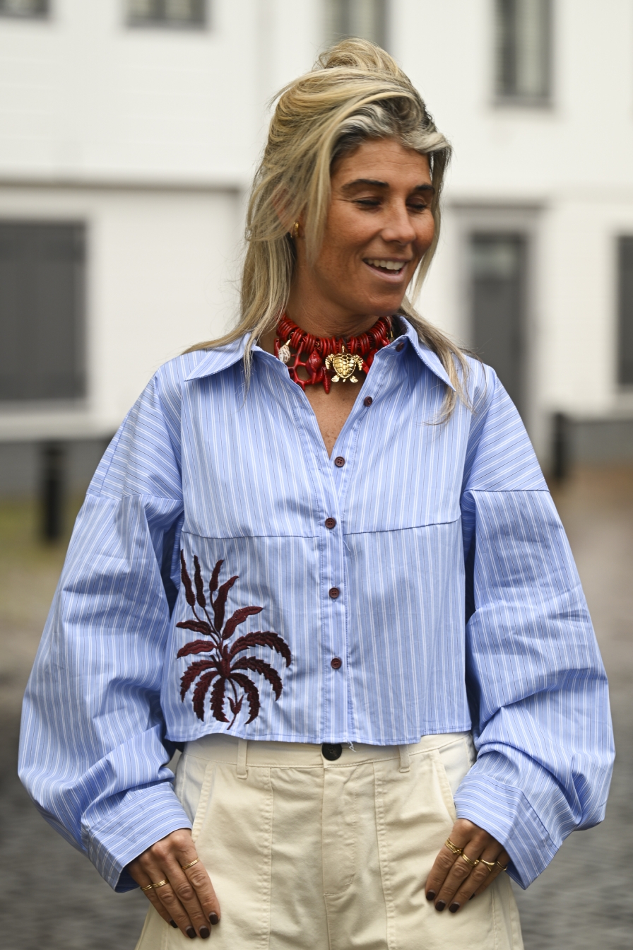 Cropped Palm Blouse
