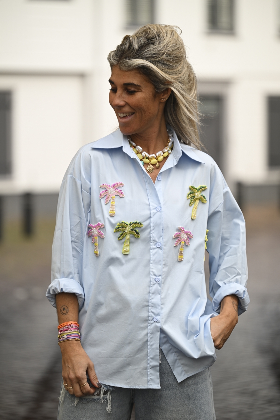 Palm Blouse Lichtblauw
