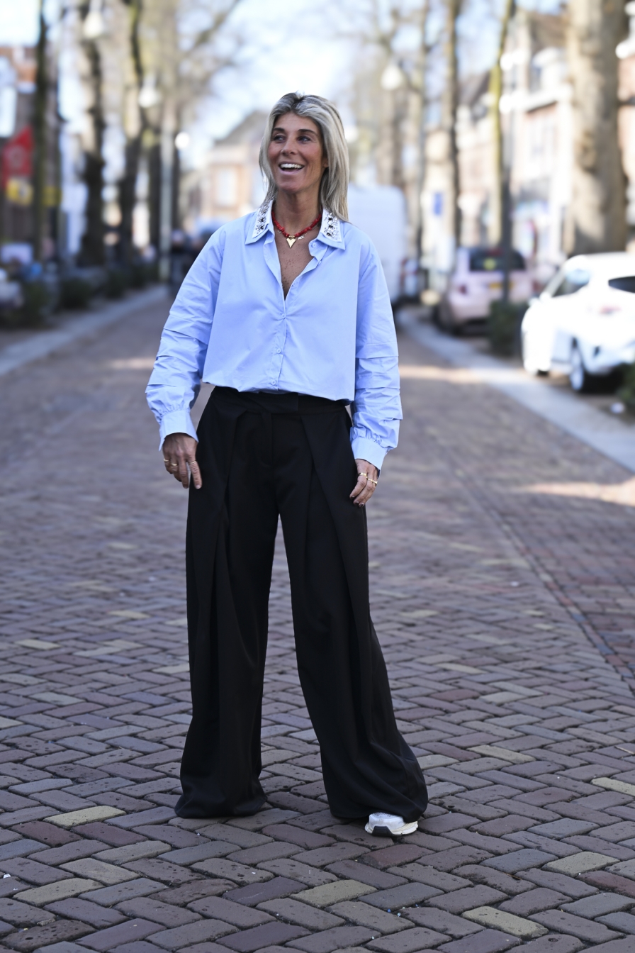 Pantalon Palazzo Zwart