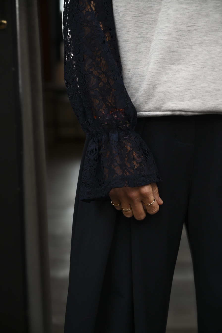 Sweater Louise Grijs - Donkerblauw