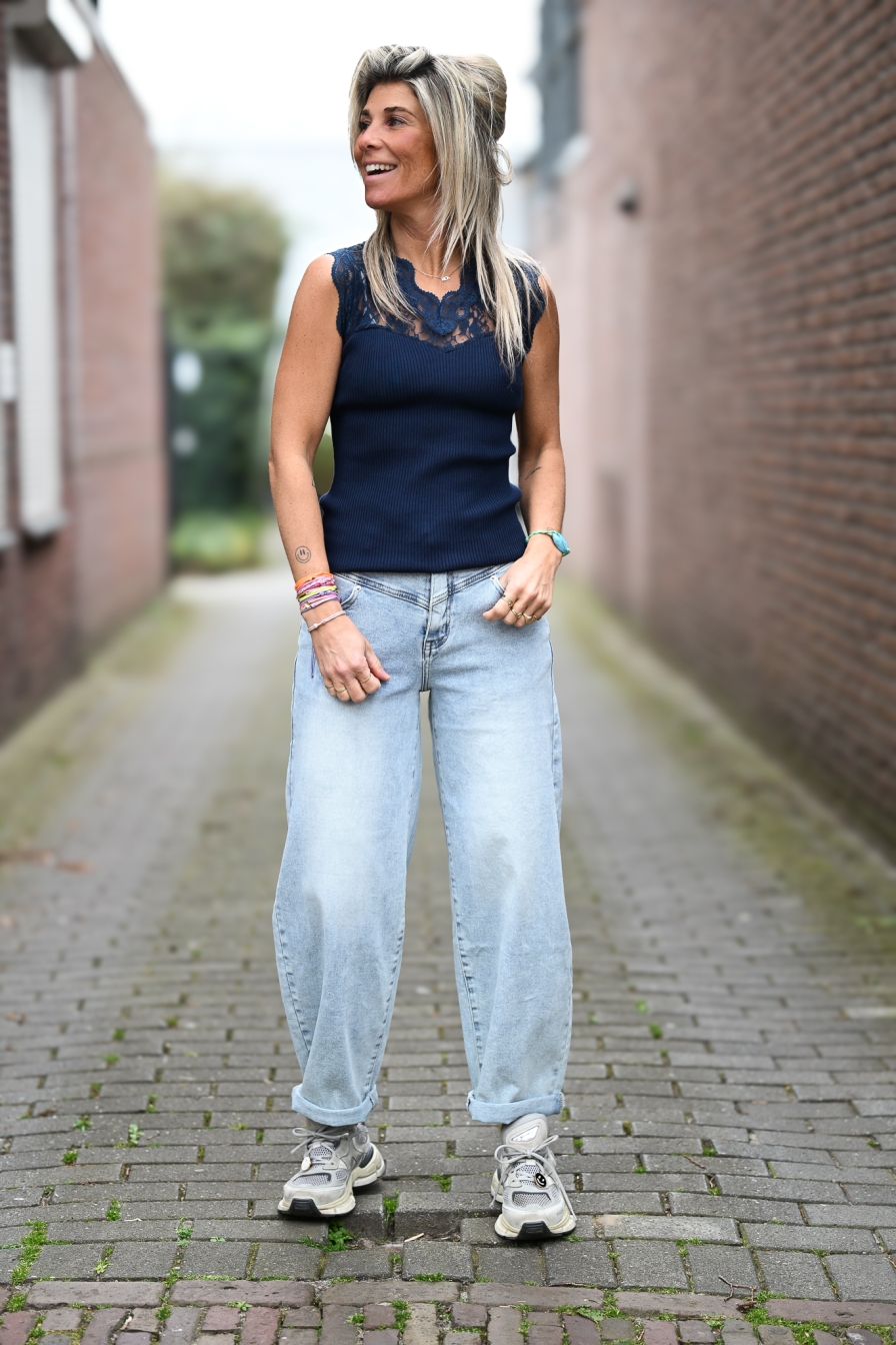 Top Lace Joy Donkerblauw