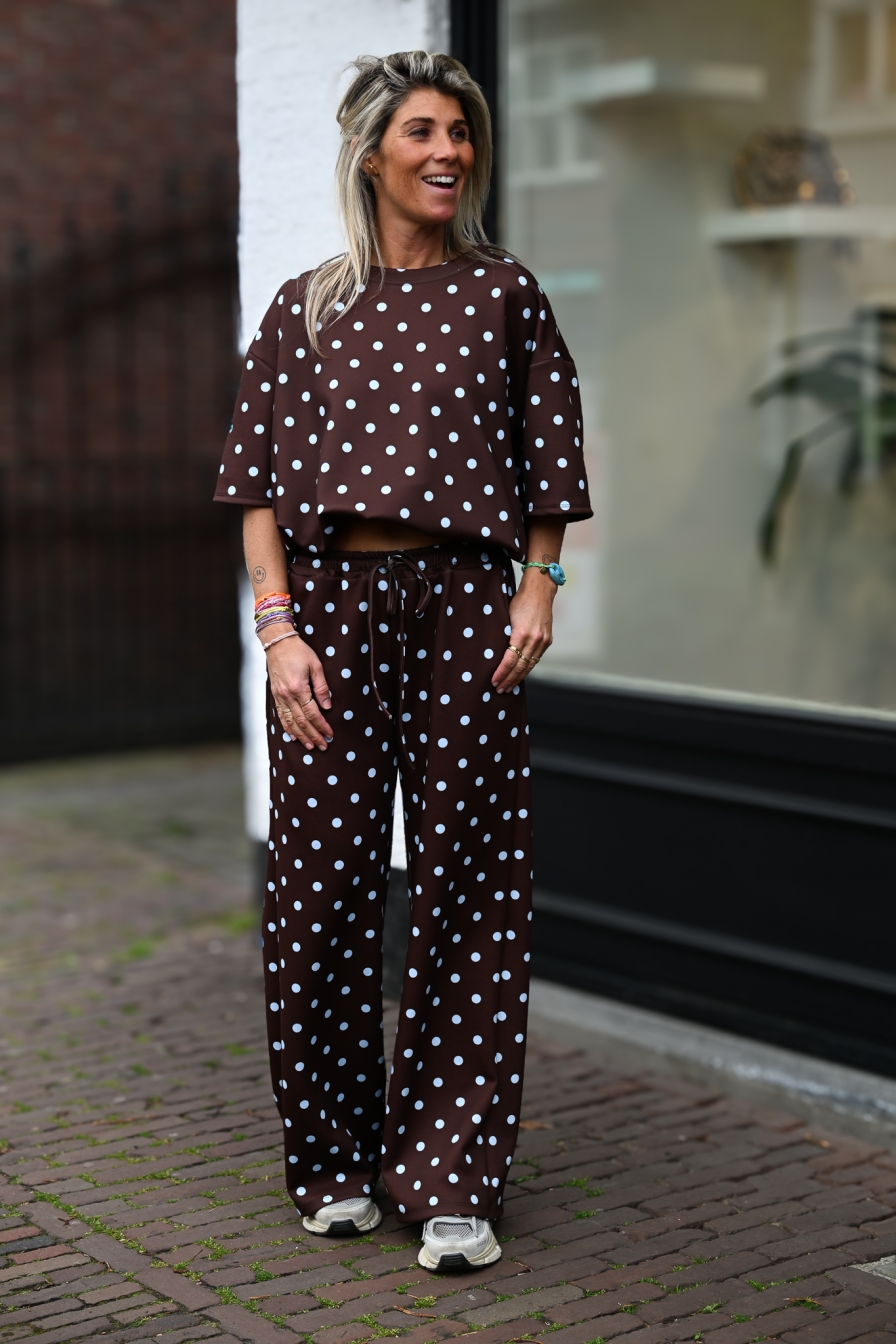 Combiset Polka Bruin