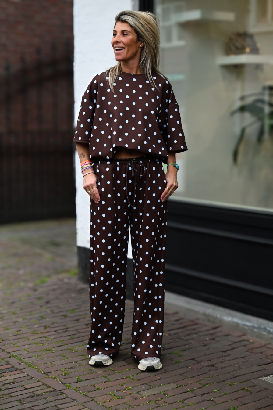 Combiset Polka Bruin