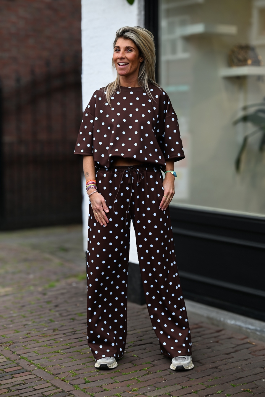 Combiset Polka Bruin