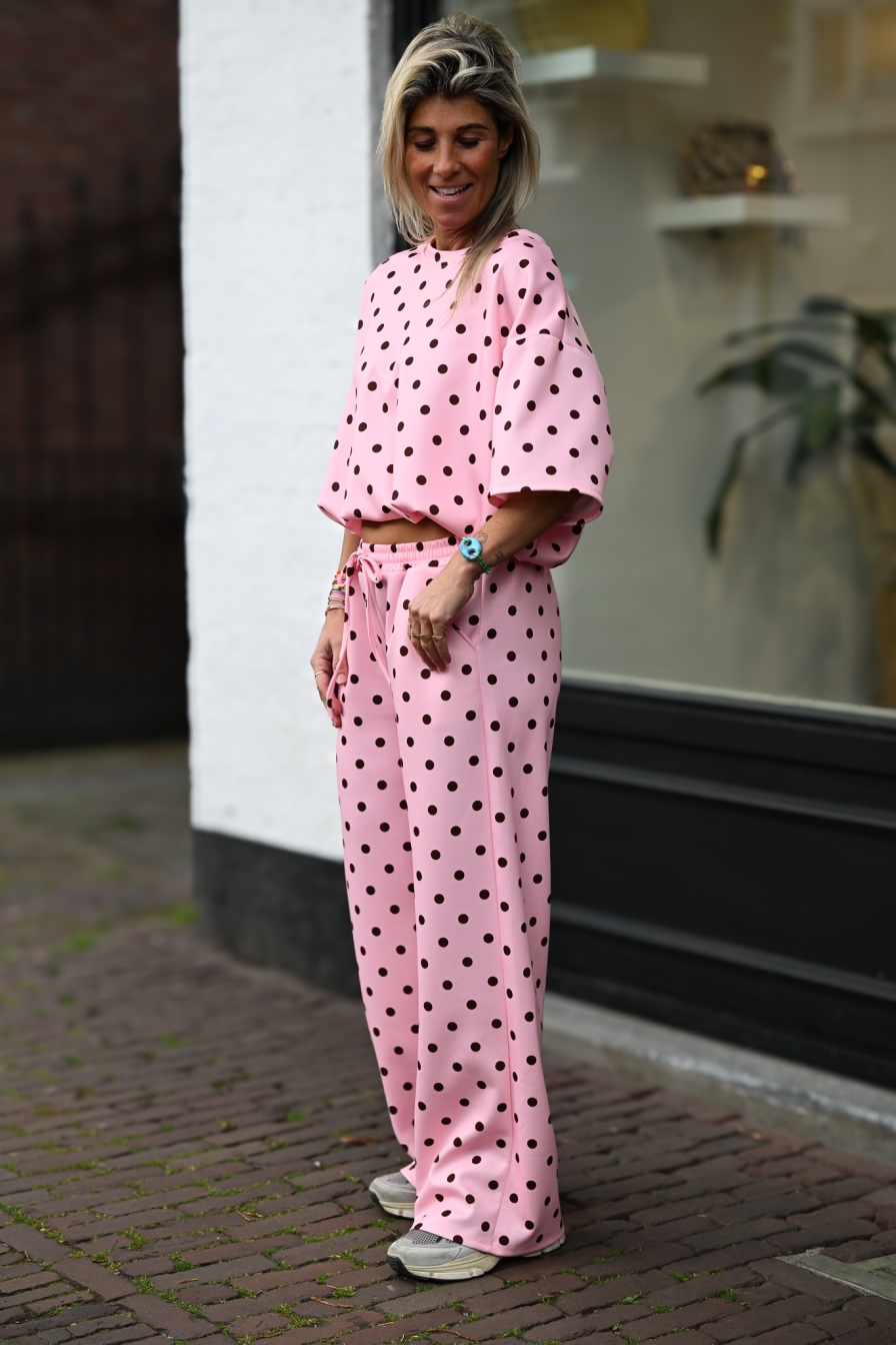 Combiset Polka Roze