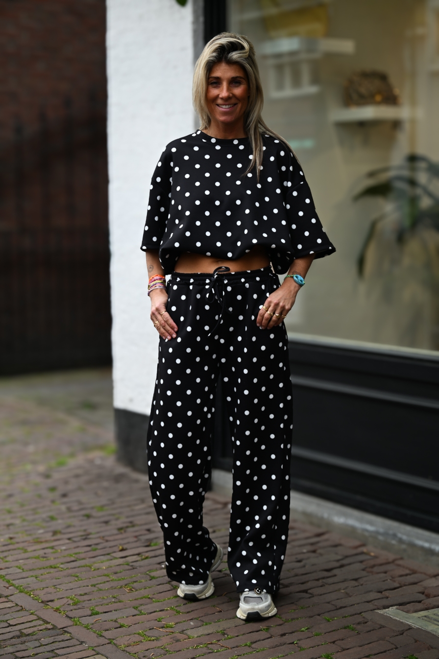 Combiset Polka Zwart