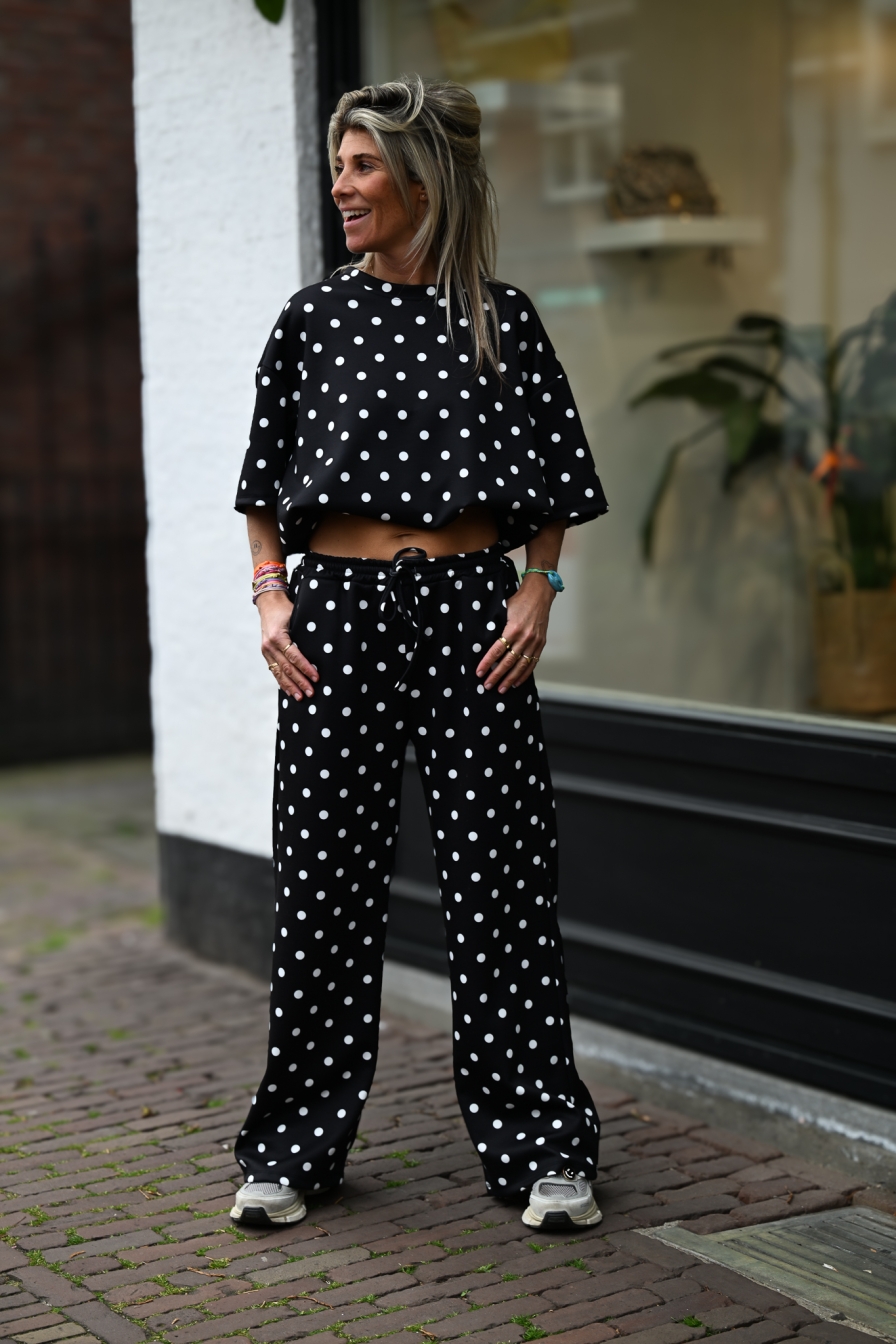 Combiset Polka Zwart